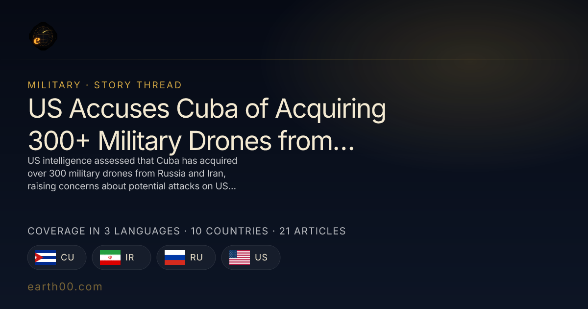 US Accuses Cuba of Acquiring 300+ Military Drones from Russia, Iran