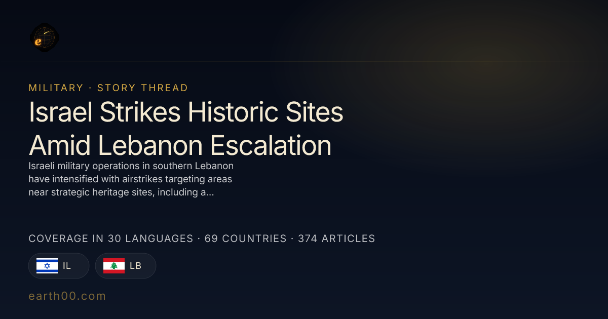 Israel Strikes Historic Sites Amid Lebanon Escalation