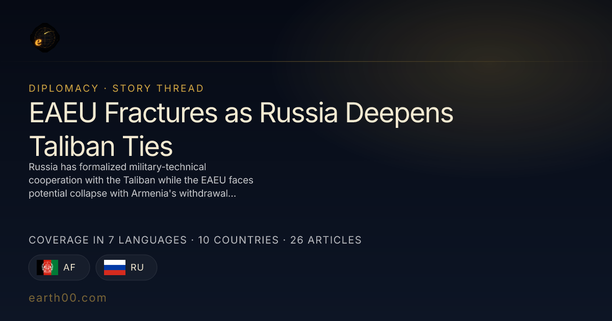 EAEU Fractures as Russia Deepens Taliban Ties
